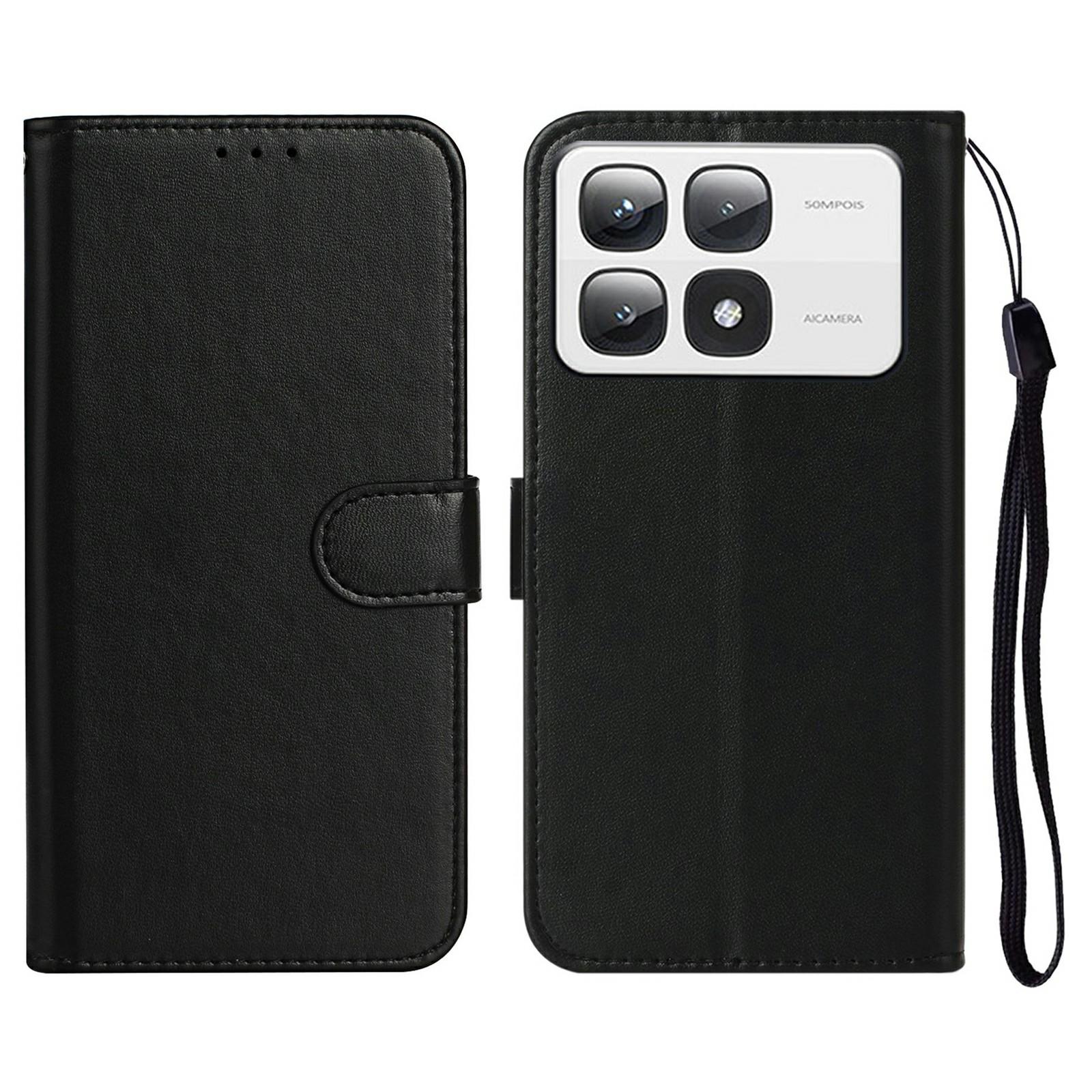 

For Xiaomi 14T Pro Case PU Leather Flip Phone Cover Wallet Card Slot Holder Black