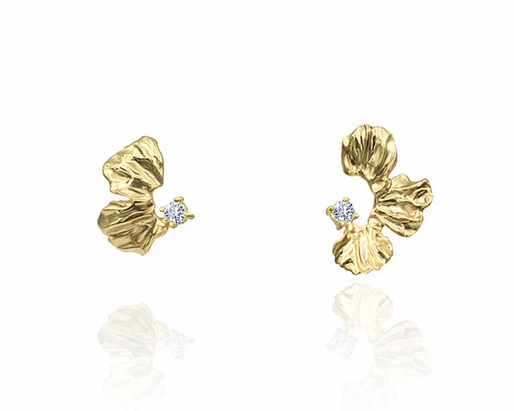 Poppi Flower Twin Crystal Earrings