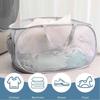 Foldable Pop-up Laundry Baskets 3pcs with Handle Mesh Fabric
