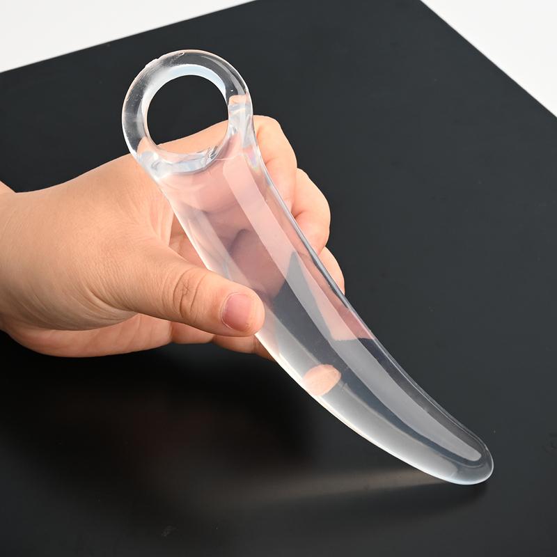 TPE Vaginal Dilator,Curved Anus Butt Plugs,Transparent Anal Sex Toys,Flexible Analplug Buttplug Butplug
