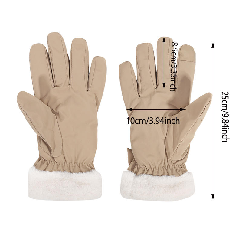 Touch Screen Winter Gloves Bowknot Wind Waterproof Cold Resistance Cycling Gloves Thermal Fleece Warm Skiing Mittens Winter New