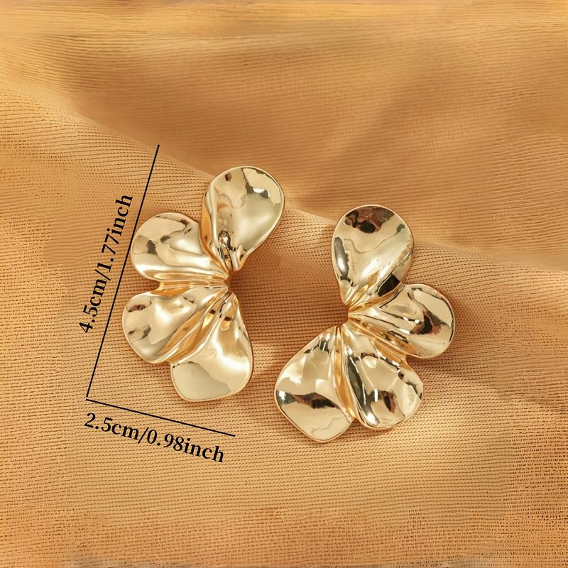 Vintage Elegant Floral Geometric Stud Earrings for Women, Simple Style Daily Versatile & Vacation Wear, Fashion Jewelry Gift