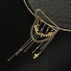 Creative Beaded Heart Shaped Tassel Metal Brooches Adjusting The Pant Legs Belt Safety Pin Versatile Clothing