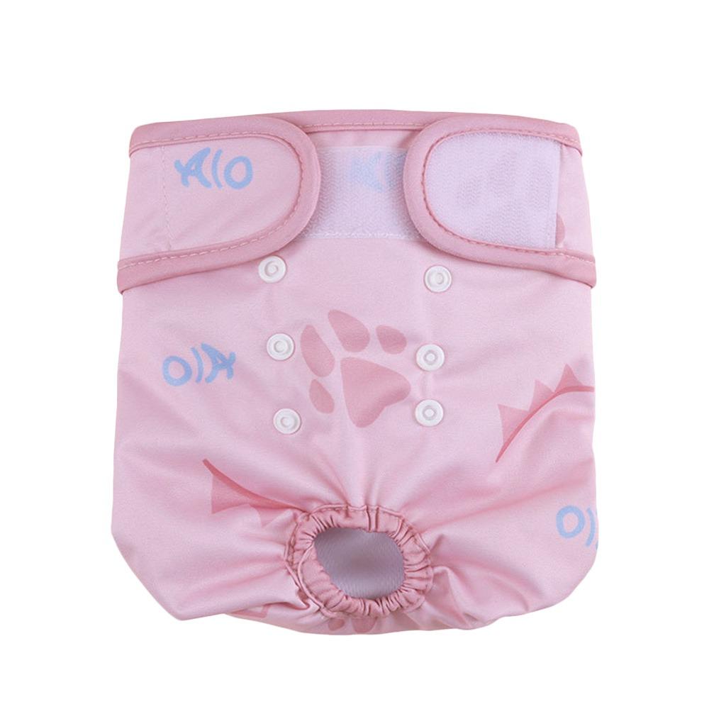 

Adjustable Pet Dog Diaper Leak Proof Puppy Nappies Portable Period Panties Dog XS рожевий