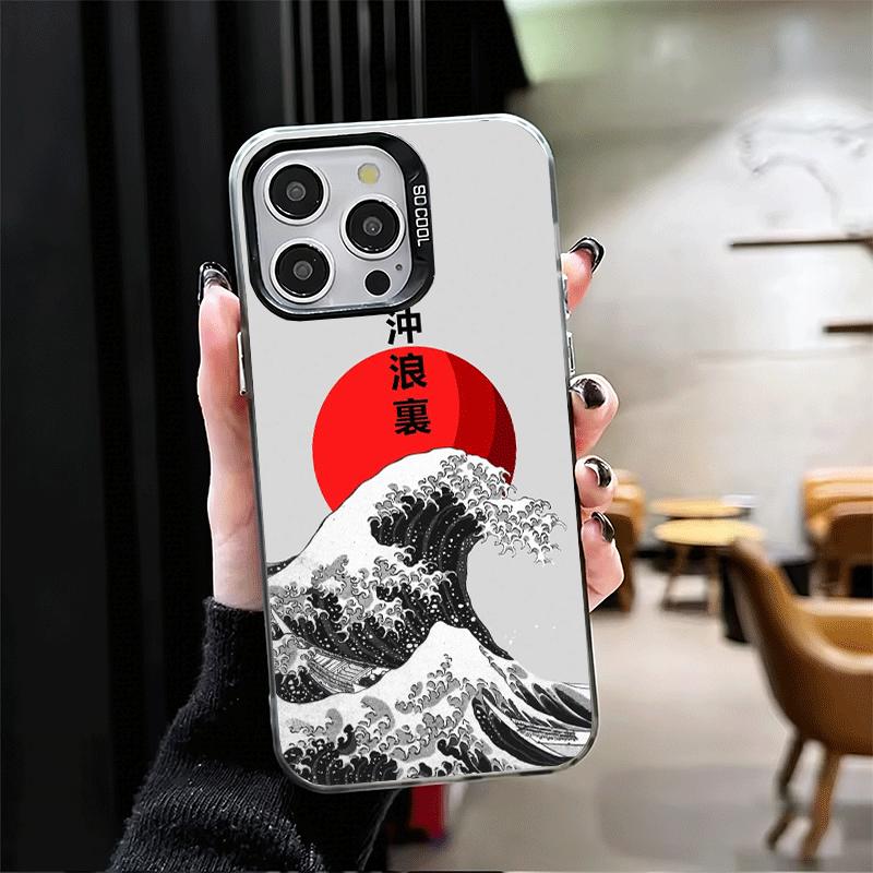 Japanese Wave Kanagawa Surfing Soft Phone Case for iPhone 15 16 17 Pro Max 17Air 16E 14 Plus 13 12 Mini Shockproof Cover Back Sh