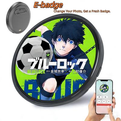 Anime Baji Electronic Badge Touchscreen DIY Photo Backpack Brooch New Year Birthday Gift Manga Pins