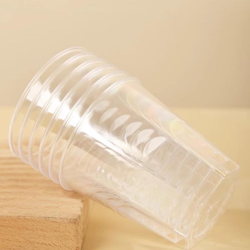 ZISIZ Disposable Octagonal Clear Plastic Cups