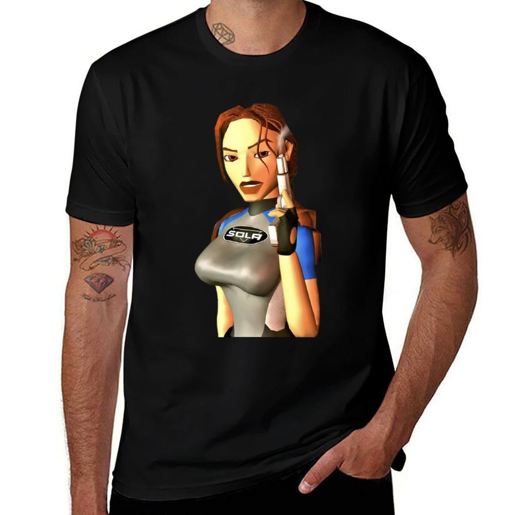 Tomb Raider 2 SOLA Wetsuit T-Shirt Casual Graphic Print Tee