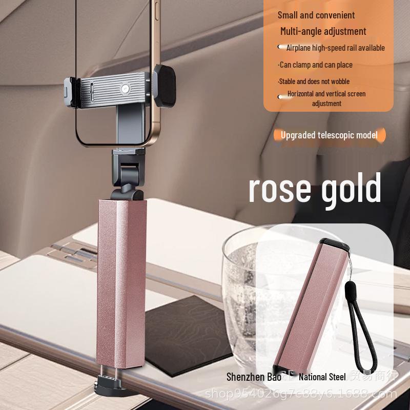 Foldable Magnetic Phone Holder & Tripod with Aluminum Carabiner for Live Streaming & Travel