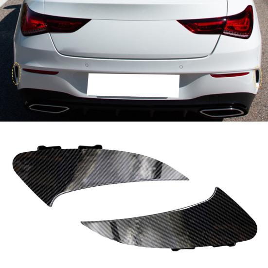 

2 шт. карбоновый узор вентиляционный бампер воздушный спойлер задний выпускной клапан крышка отделка для Benz CLA