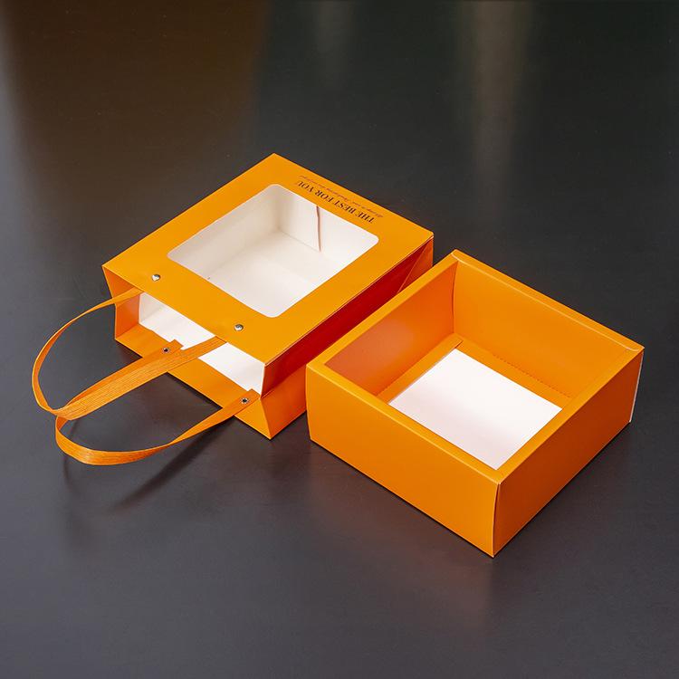 Einfarbige Transparente Fensterverpackungsbox Leere Box Handgehaltene Schubladen-Stil Geschenktasche Geschenkkartons zum Internationalen Frauentag