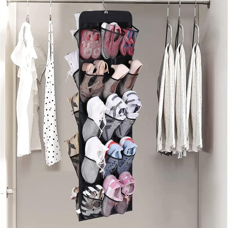 Space Saving 30Pocket Large Mesh Cloth Storage Bag Wall-Mounted Sundries Organizer Holder Room Shoes Storage Containers