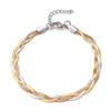 New Fashion 3in1 Crossover Snake Chain Bracelet 304 Stainless Steel Twist Bracelet For Women Men Punk Jewelry Gift