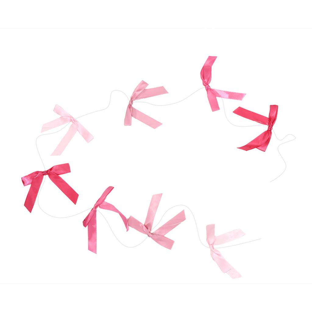 Bowknot Birthday Decortions Pink Bow Party Decor Pink Bow Banner Garland Decor for Girls Baby Shower Bridal Bowknot Theme Party Supplies