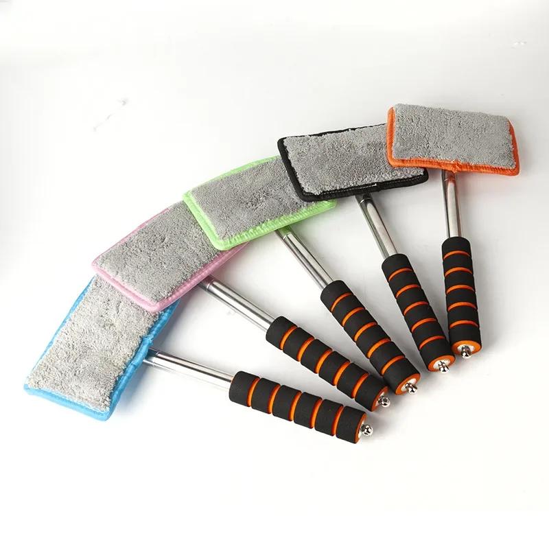 Car Windshield Cleaning Brush Window Glass Clean Wiper Telescoping Long Handle Scratch-Free Soft Wash Microfiber Washing Tool