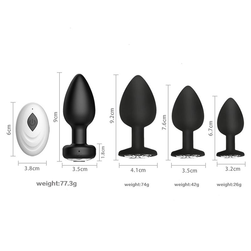 10 Frequency Remote Control Vibrating Anal Plug, Vaginal Clitoral Vibrator and Set
