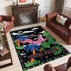 Leopard Theme Crystal Velvet Floor Rug Personalized Custom Name Text Warm Carpet Home Decoration