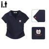 CHOCOOLATEit Women's Polo Collar Slim Fit T-shirt