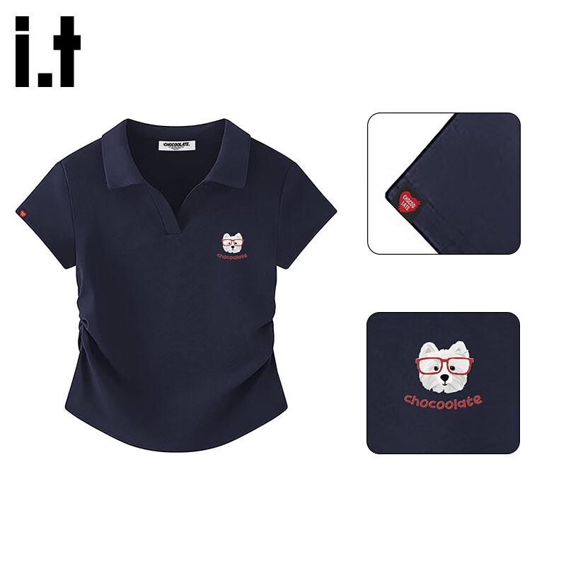 CHOCOOLATEit Women s Polo Collar Slim Fit T-shirt XL