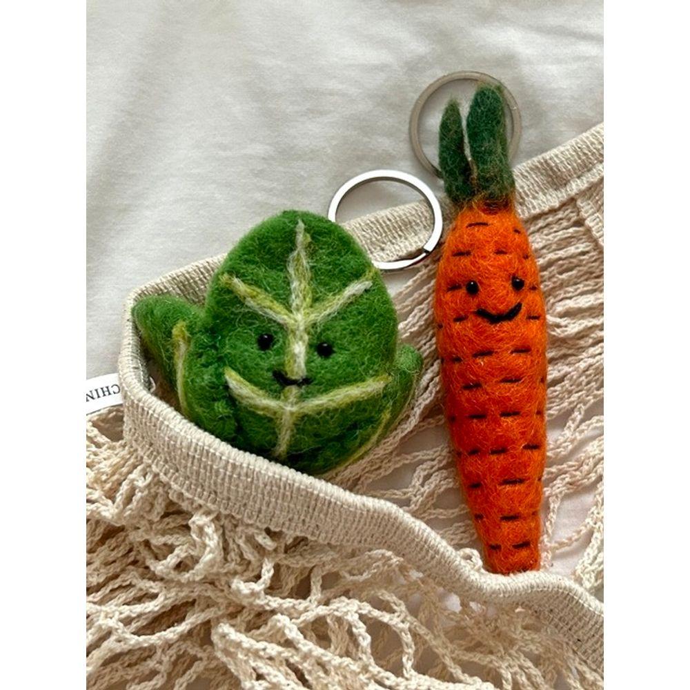 Elegant Table Veggie Friends Keyring 13 Types Keychain Handmade Doll
