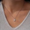 1/2CT Moissanite Necklace for Women S925 Sterling Silver Square Laboratory Diamond Pendant Fashionable Wedding Luxury Jewelry