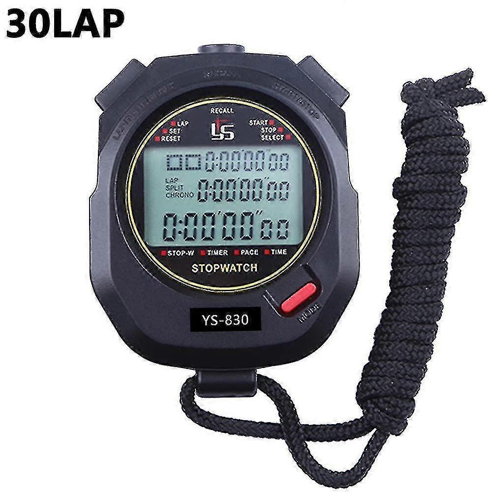 10/30/100 laps segment memory with digital large screen suitable for stopwatch sports competition timer countdown water meter, stopwatch professional 