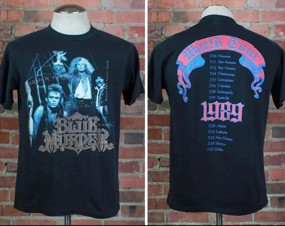 Vintage 1989 Blue Murder Concert T-shirt size S-5XL XL