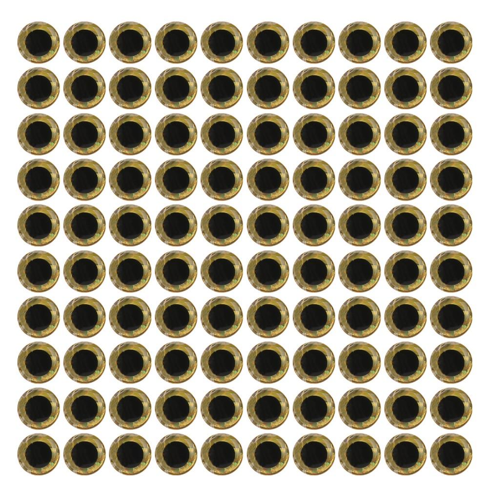 300PCS 10mm Fly Tying Eyes Vivid Colors Artificial Fish Eyes Fishing Lure Eyes  For Fly Tying
