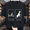 Men's Funny Couple's T-shirt Your Wife My Wife Print T Shirt Tee Women Oversize Summer Novelty Streetwear Vintage Ironic Humor