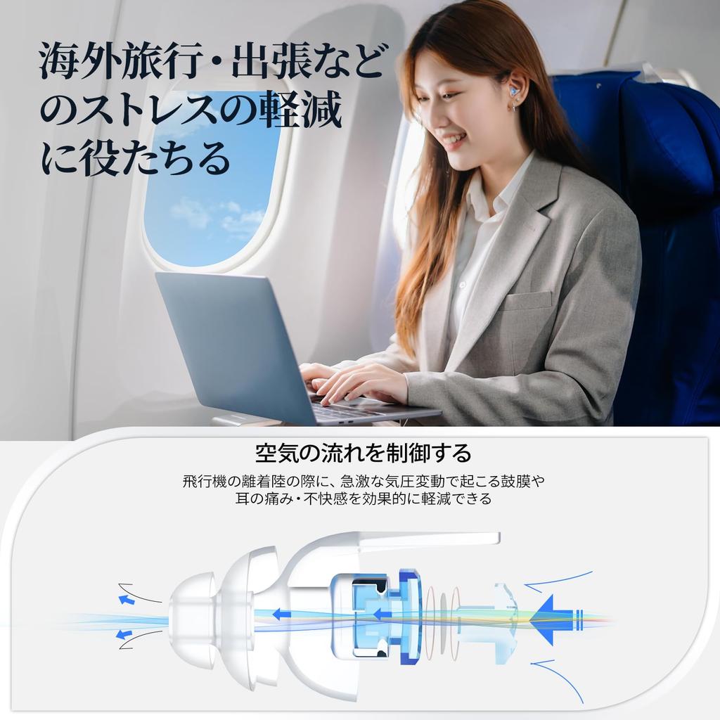 Quietide Airplane Adjustable Pressure Prevent Hearing for and Washable and Includes Carrying and Japanese Suitable for Teens with Small Ear Canals and
