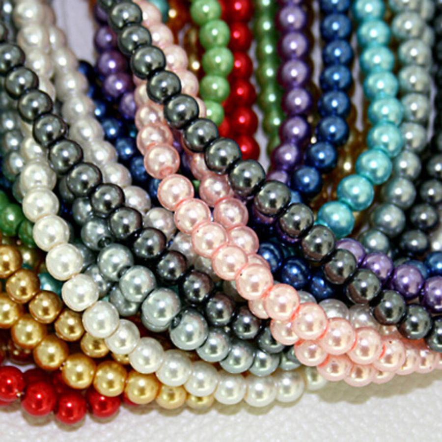 190 Stücke 4mm Bunte Perle Glas Runde Perlen Für Schmuck Dekoration Machen DIY Armband Halskette Ohrring