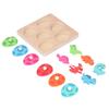 Wooden Dinosaur Matching Board Different Colors 6 Figures Animal Jigsaw Puzzle Toys for Kids