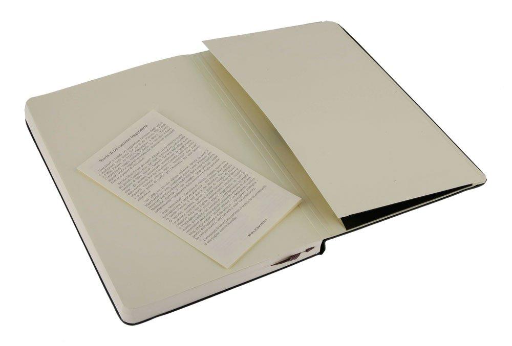 Moleskine Classic Large Size x QP062 Notebook, Hardcover, Plain, (13cm 21cm), Black,