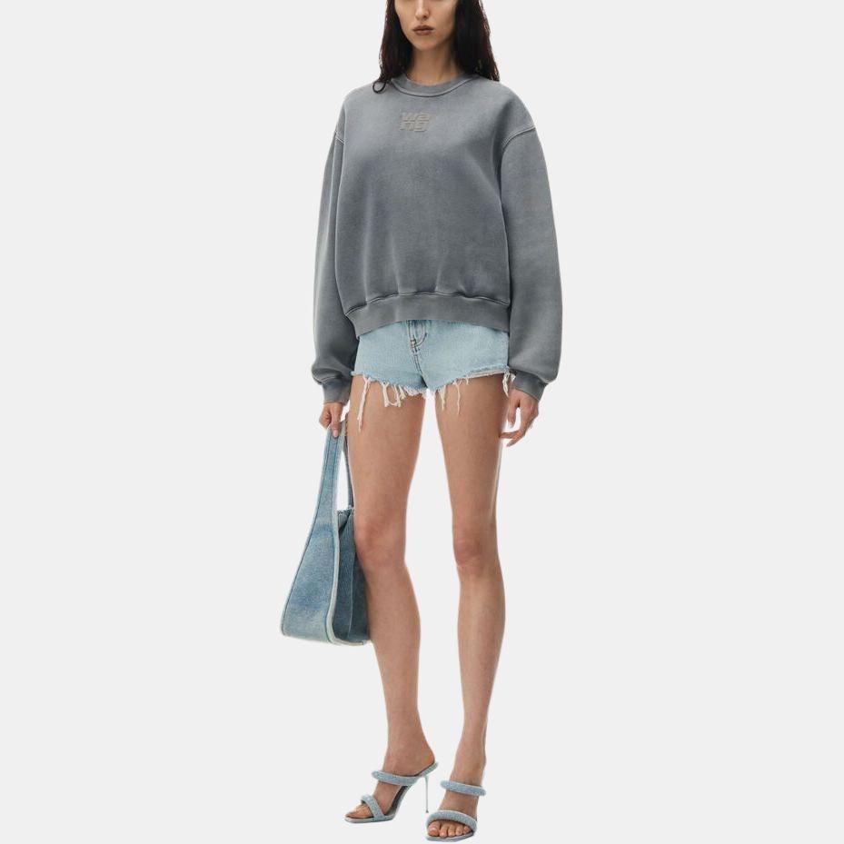 Alexander Wang SS24 Sweatshirt Women's Acid Washed Gray 4CC32213600-37A