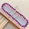 10Mm Vintage High Quality Natural Amethyst Clavicle Chain Necklace