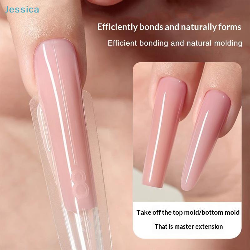 140/280pcs Sandwich Dual Nail Forms Extensions-Dual Forms Top Bottom Mold Long Square Almond Nail Art Forms Manicure Tool