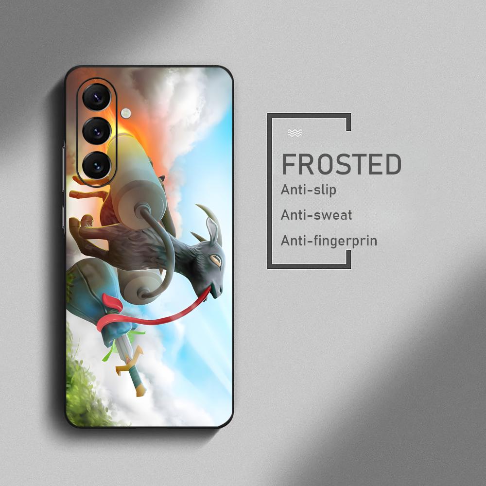 Coole Ziegen-Simulator-Spiel-Handyhülle für Samsung Galaxy S26 S25 S24 S23 S22 S21 Plus Ultra Note20 Weiches Schwarz