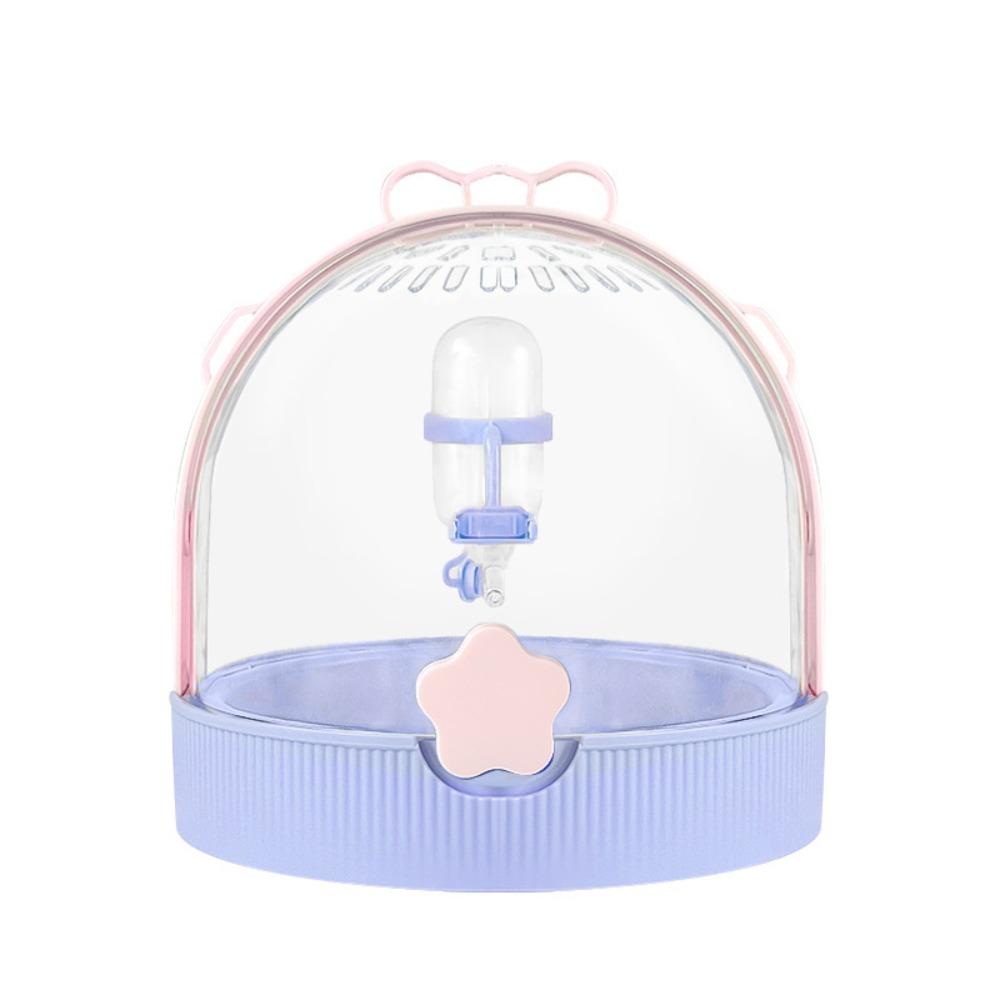 Breathable Mesh Portable Hamster Cage Transparent Parrot Carry Box  Bird Owners фиолетовый