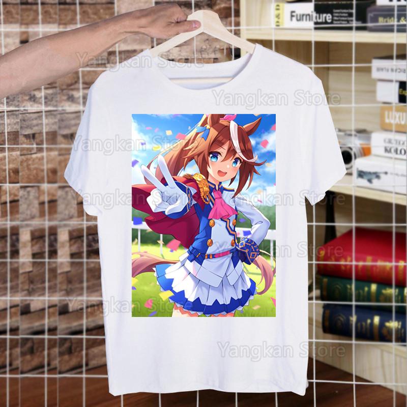 Uma Musume Pretty Derby Umamusume Men Short Sleeve Casual Men Tops Anime Cartoon T Shirt for Male Printed T Shirt Women Tees