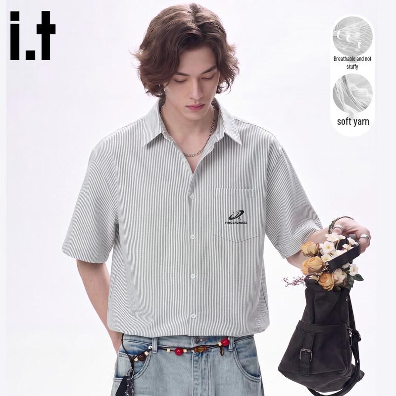 Fingercroxx Men s Japanese Casual Oxford Short Sleeve Shirt XL