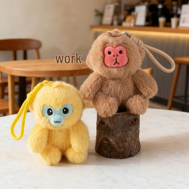Niedlicher Cartoon Hässlich-Niedlicher Gorilla Affe Plüsch Schlüsselanhänger Anhänger