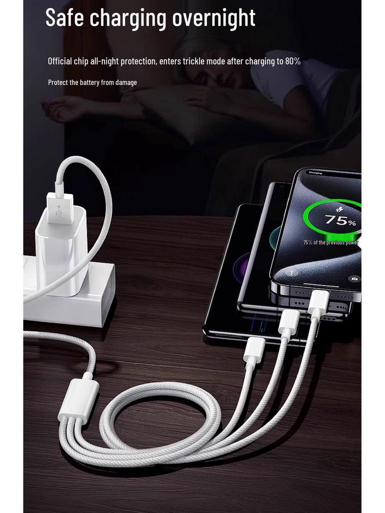 3-in-1 Type-C Multi-Function Data Cable Set for Android and Huawei