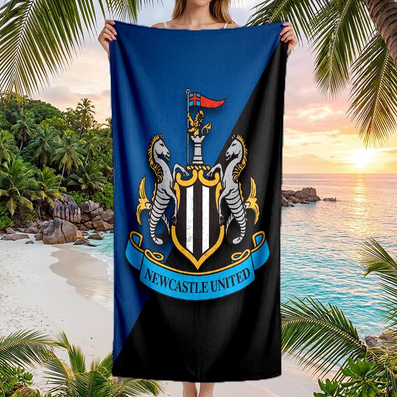Asciugamano da Spiaggia Calcio Newcastle United Morbido Microfibra Asciugamano Estivo Asciugatura Rapida Assorbente per Spiaggia Piscina Viaggio
