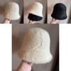 Wool Blend Fuzzy Bucket Hat With Wide Brim For Winter Warmth And Fashion