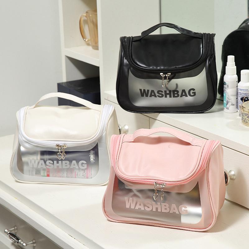 1Pc New Ins Style Multifunctional Cosmetic Bag For Women Wash Bag Portable Waterproof Swimming Bag Home Travel Storage Bag Case