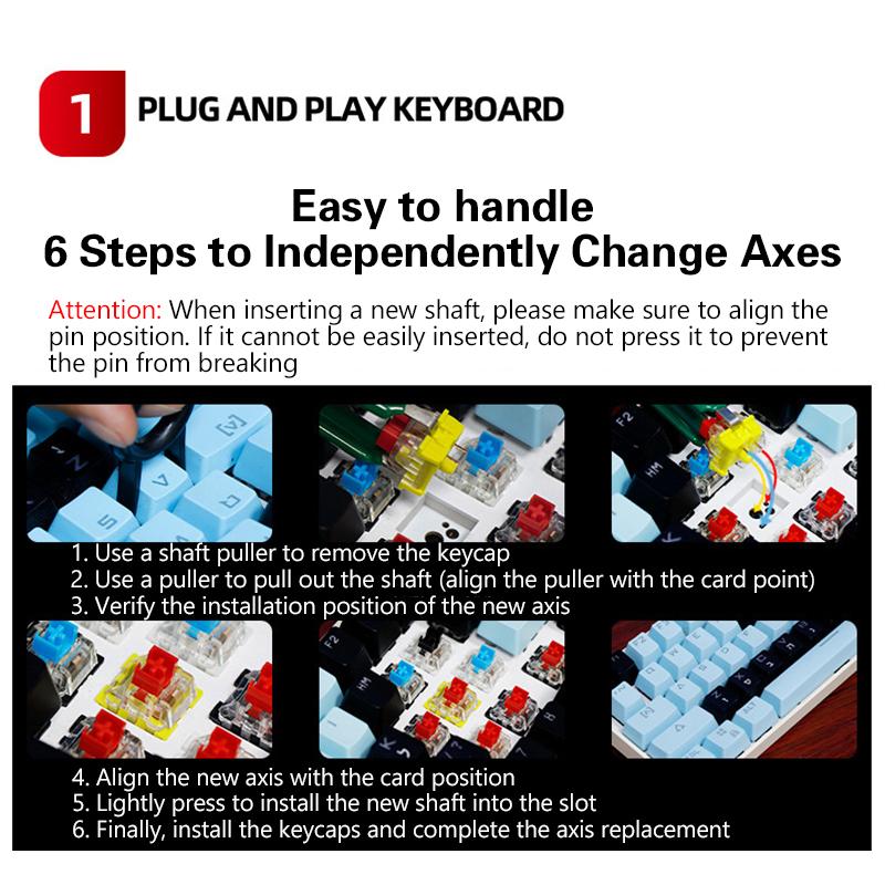 20Pcs Mechanical Keyboard Linear Switch Hifi Sound Rgb Smd Gaming  Swap Switch