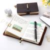 Robrasim Handmade Vintage Leather Pocket-Sized Interchangeable Notebook with Fountain Pen Compatible, 5.2" x 4