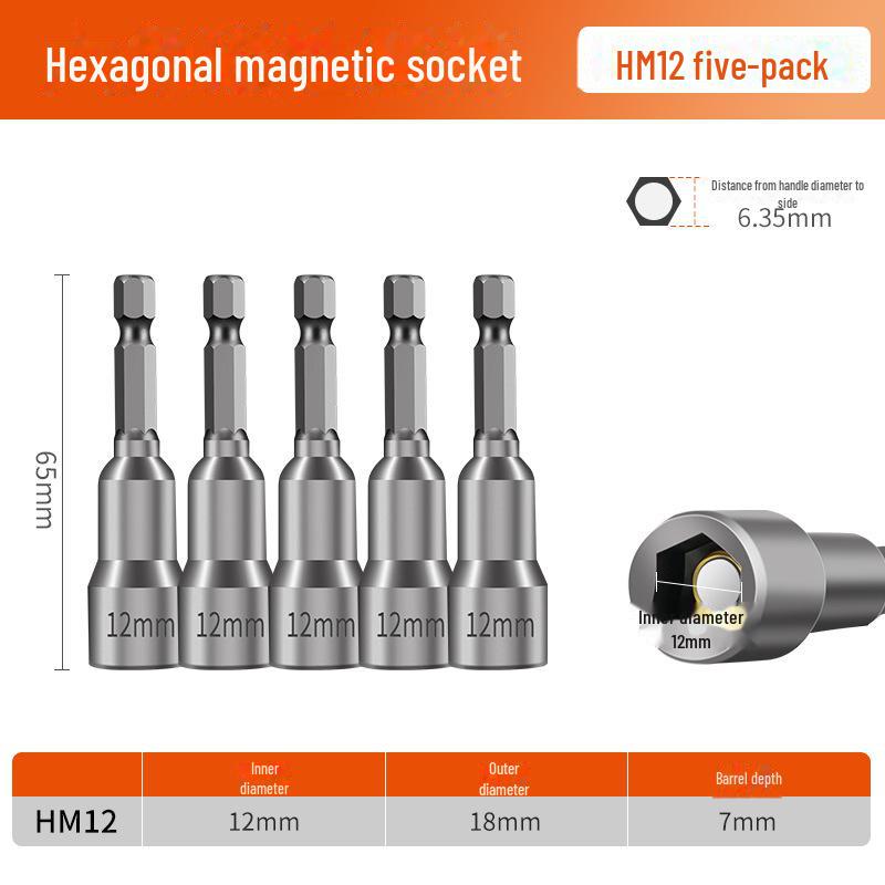 8mm Magnetic Hex Socket Head Drill and Wrench Tool Set
