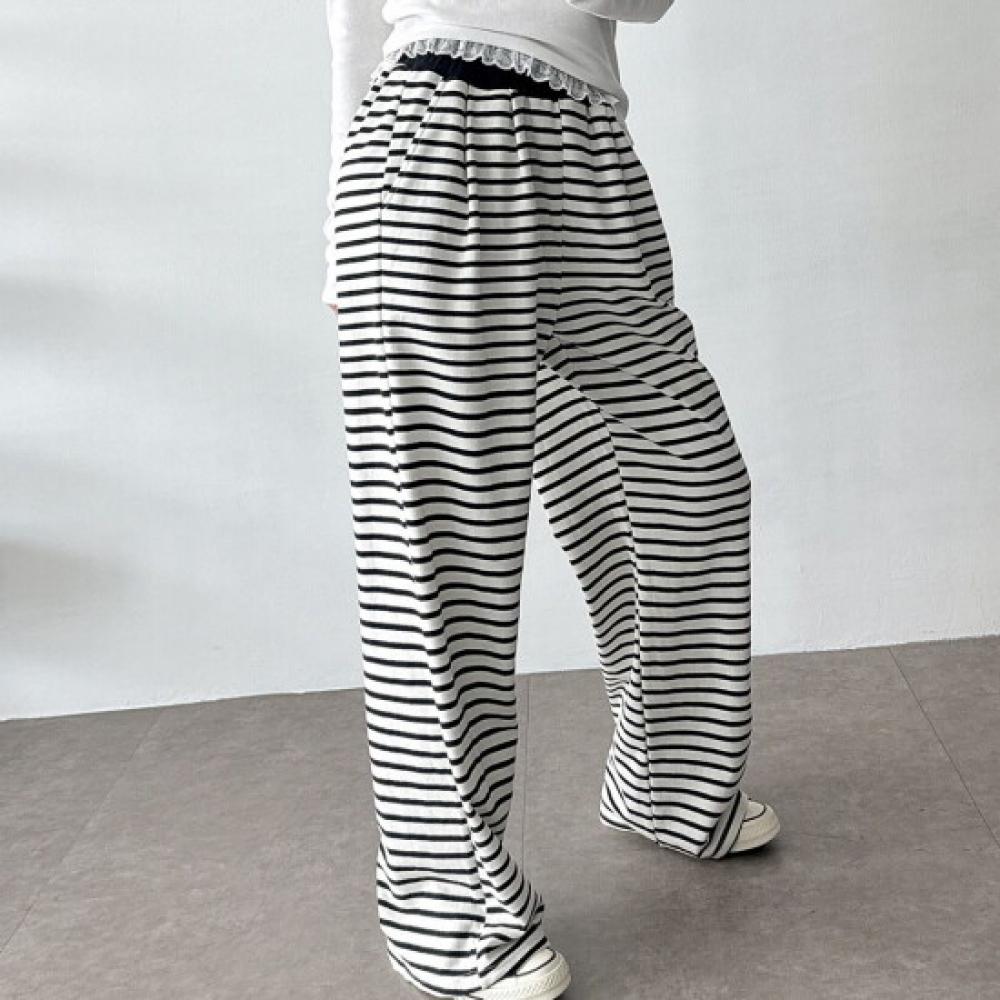 New Arrivals Open Run Women Wide Stripe Pants