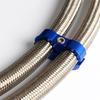 New 4x Universal AN-10 AN10 19MM CNC Stainless Braided Hose Seperator Clamp Bracket